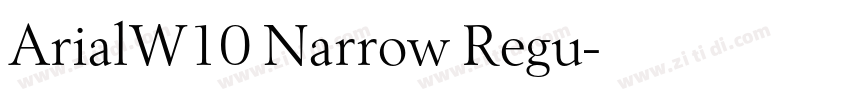 ArialW10 Narrow Regu字体转换